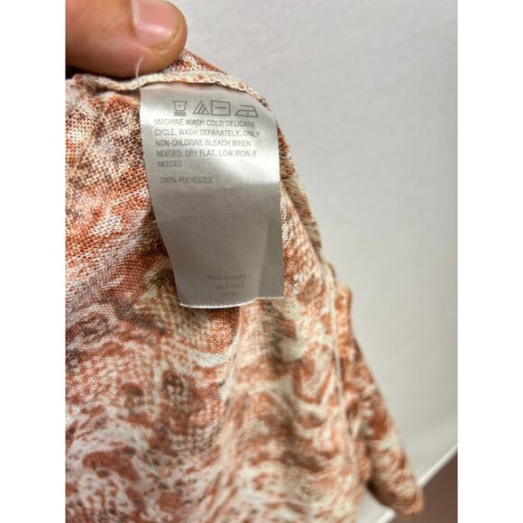 Woman's G By Giuliana Sleeveless Snake Prink Hacci Knit Duster Size Small Boho - Picture 7 of 9